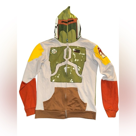 Star Wars Boba Fett Full Zip Hoodie Jacket – Adult Medium - Picture 2 of 8